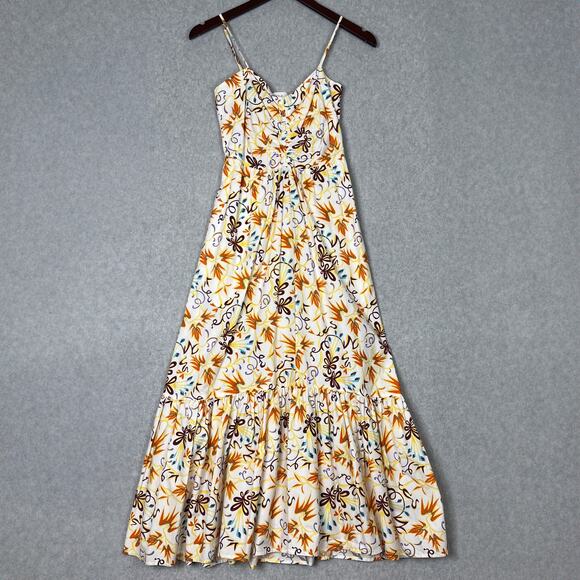 A.L.C. Lilah Floral Sleeveless Maxi Dress Size 2 Side Pockets - Picture 2 of 11